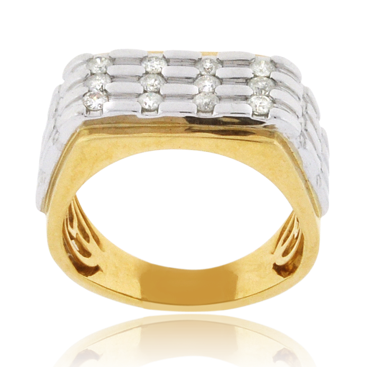 Buy Mine Diamond 18 KT Gold Casual Ring for Men Online